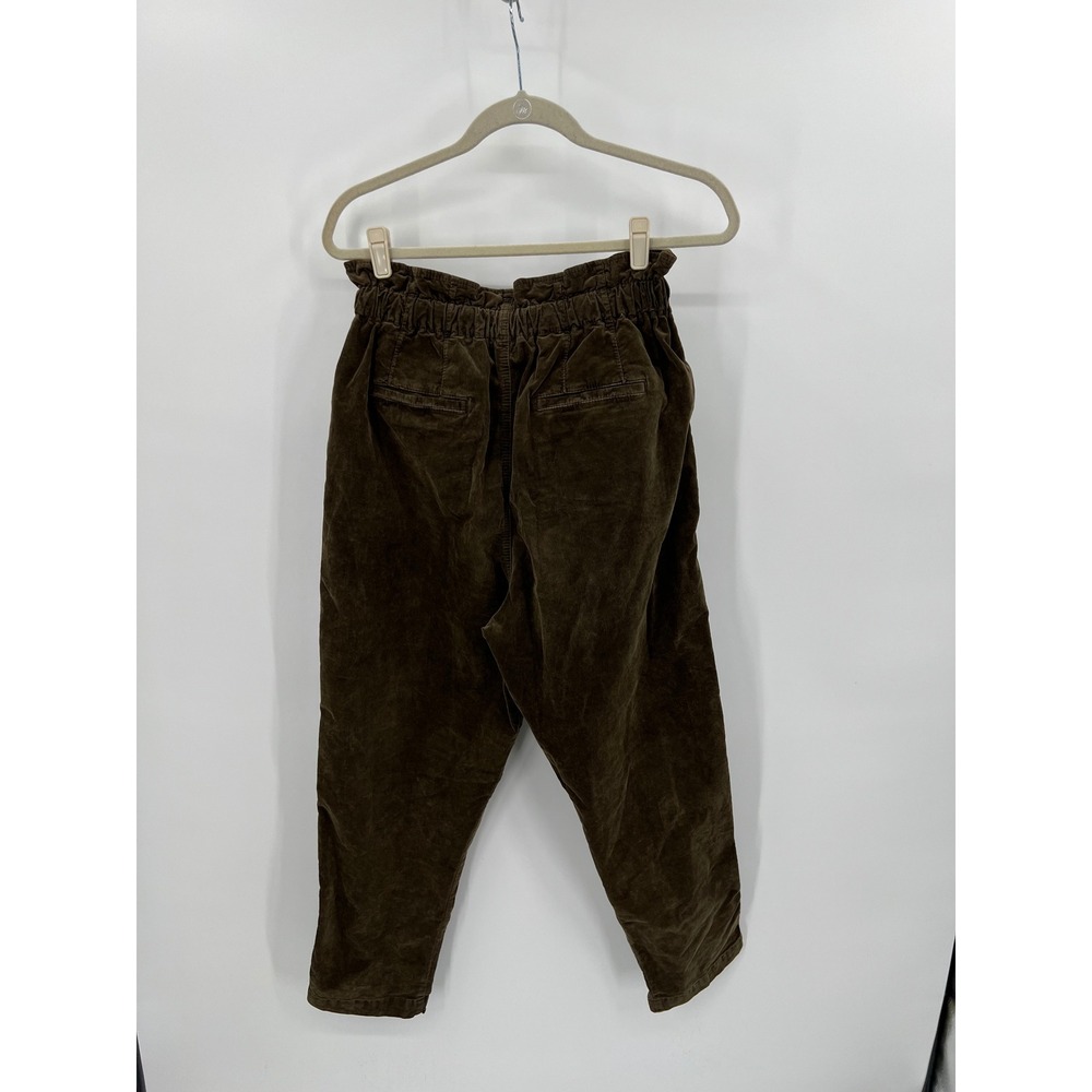 Free People Brown Corduroy Paperbag Waist Pants Drawstring Button Fly Small - Picture 5 of 7